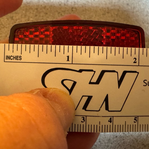 Red Bicycle Rear Reflector - Picture 5 of 5